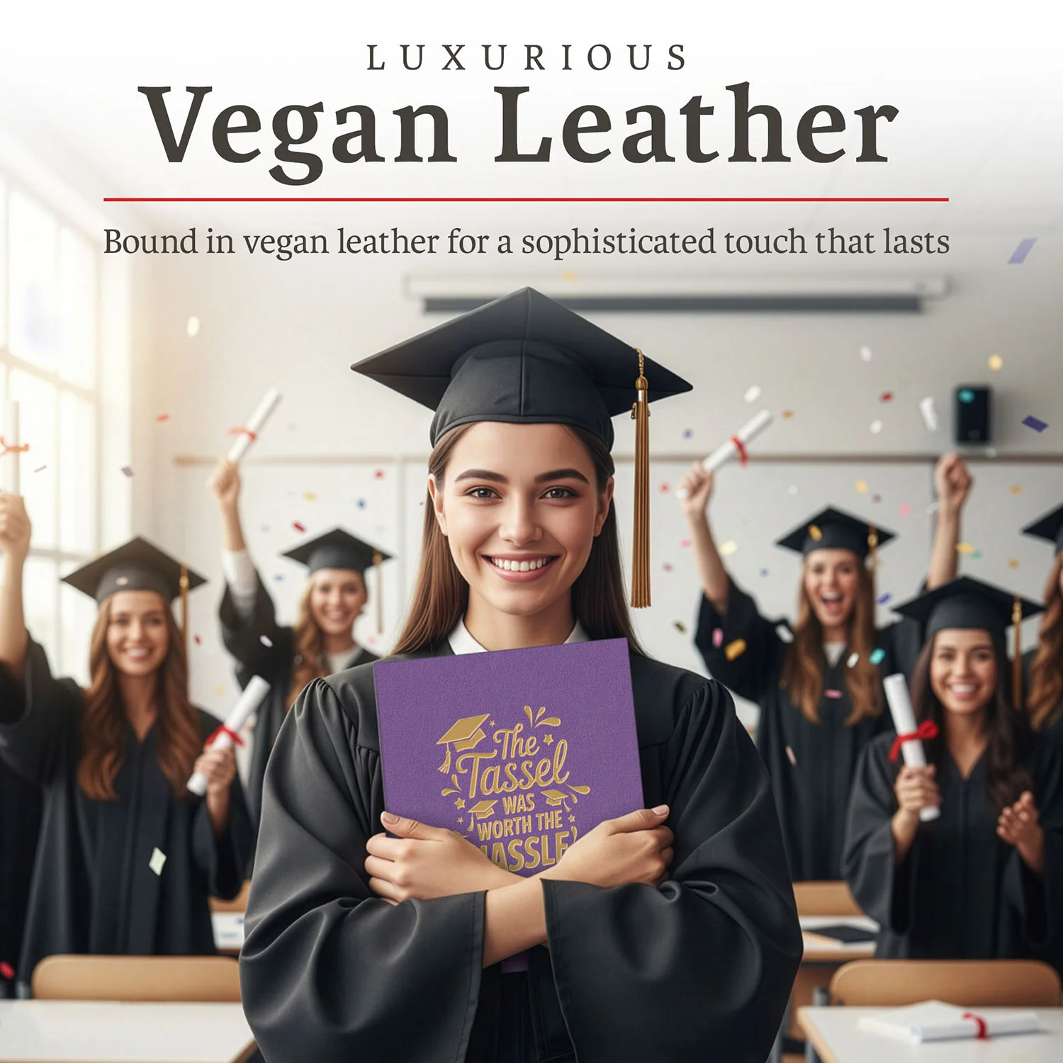 Graduation Guest Book Alternative – The Tassel Was Worth the Hassle (PURPLE)